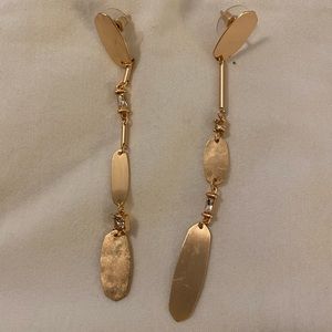 Kendra Scott gold Earrings with crystal accents